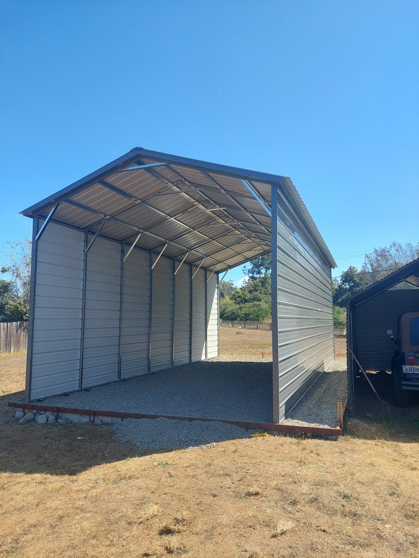 16'x35'x12 Open Carport on Gravel