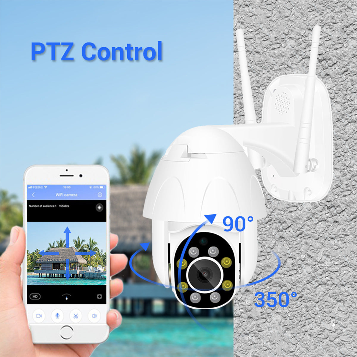 PTZ Night Vision HD Outdoor Security Camera