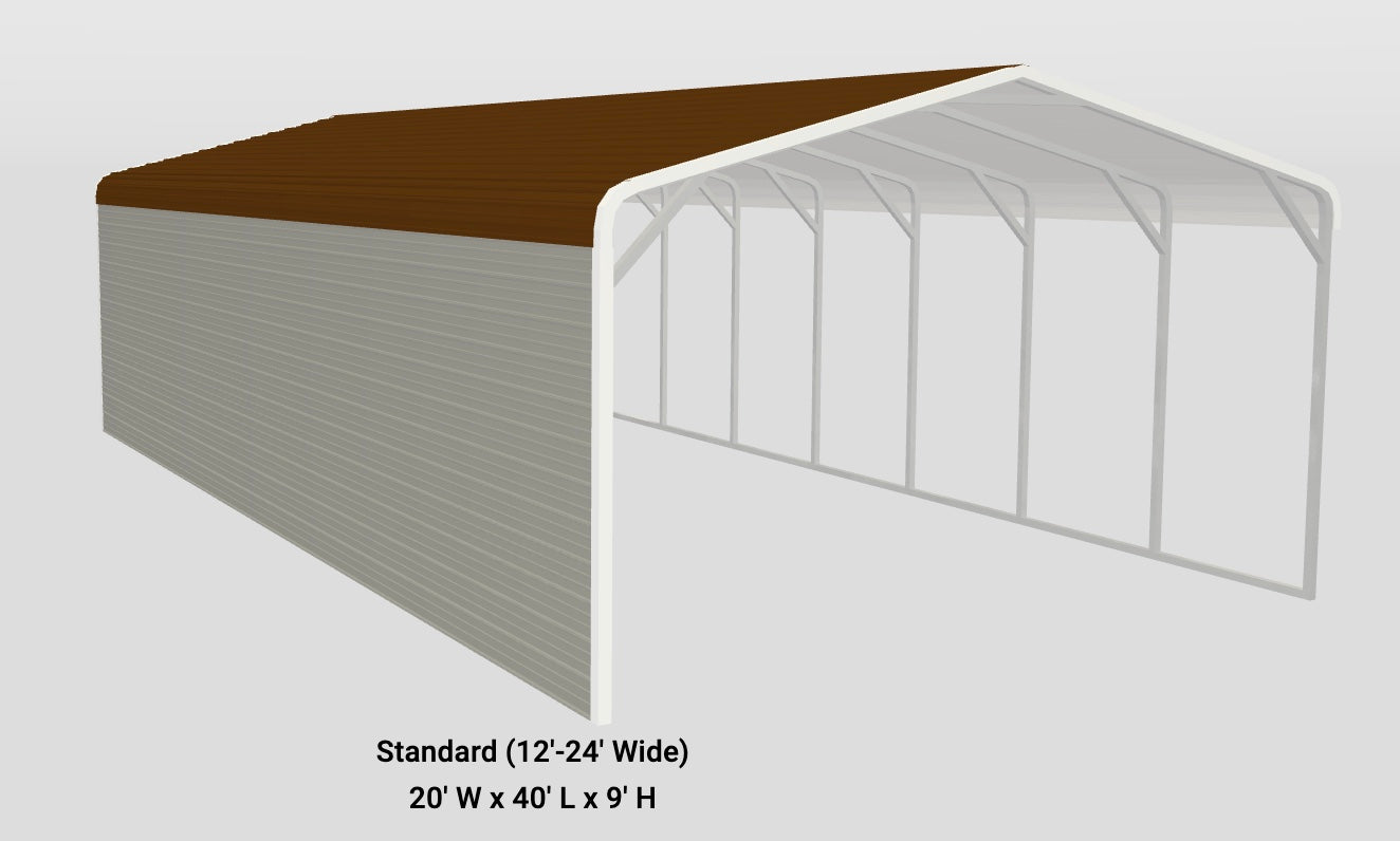 Classic Style Carport 20x40x8