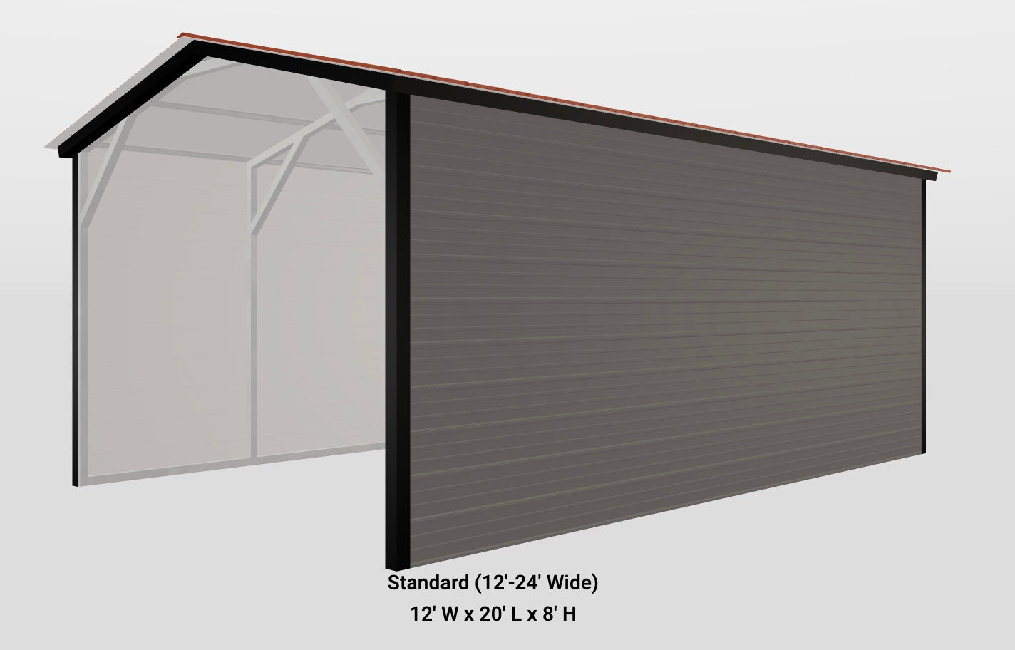 Vertical Box eve 12x20x8 Three Sides