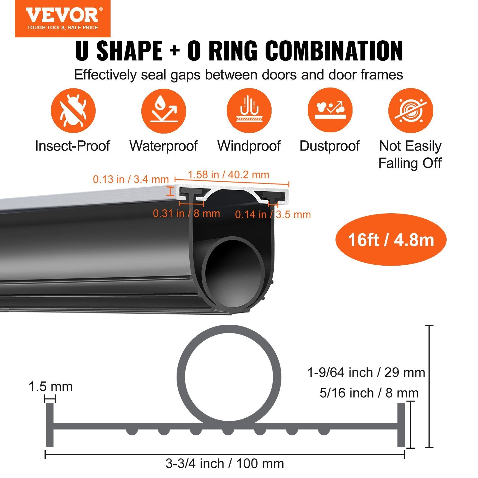 VEVOR Garage Door Seal